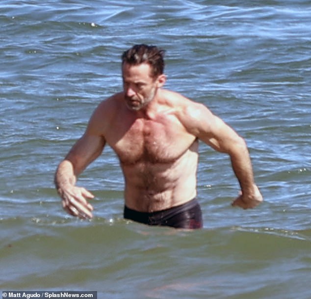 Hugh Jackman Puts His Rippling Abs On Display As He Goes For A Swim In River Celeb