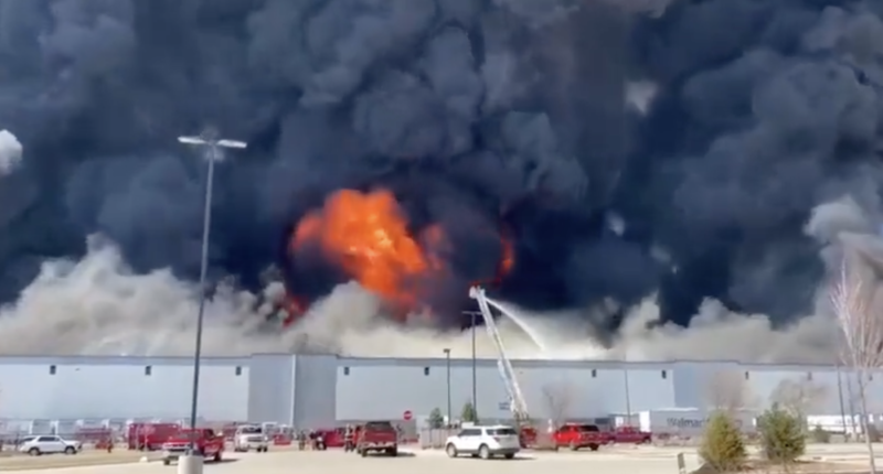 Fire at Walmart today 2022